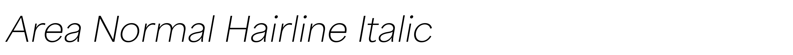 Area Normal Hairline Italic